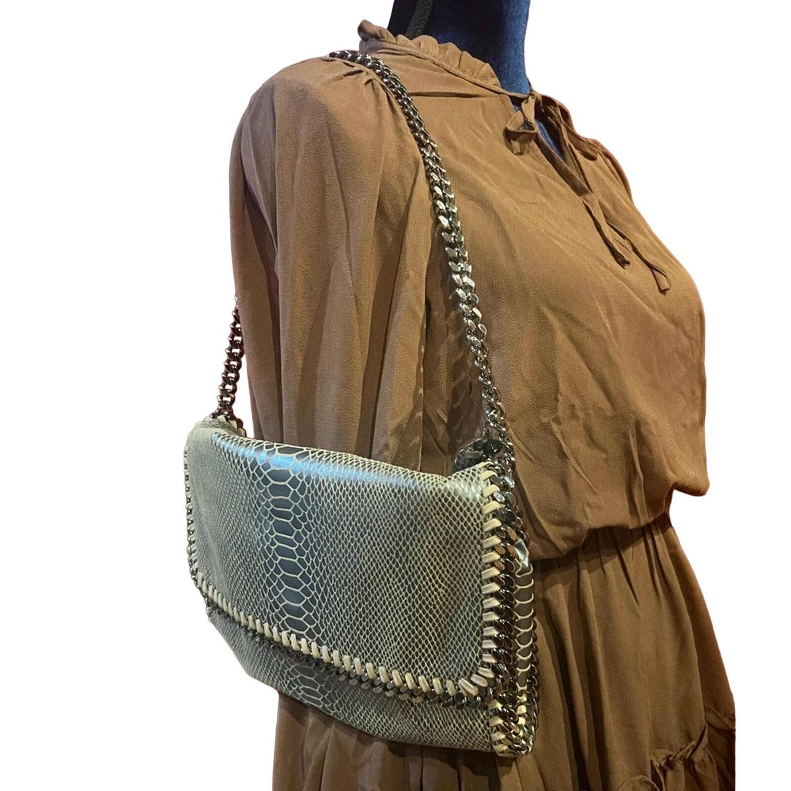 Stella McCartney Eco Python Embossed Falabella Fo… - image 5