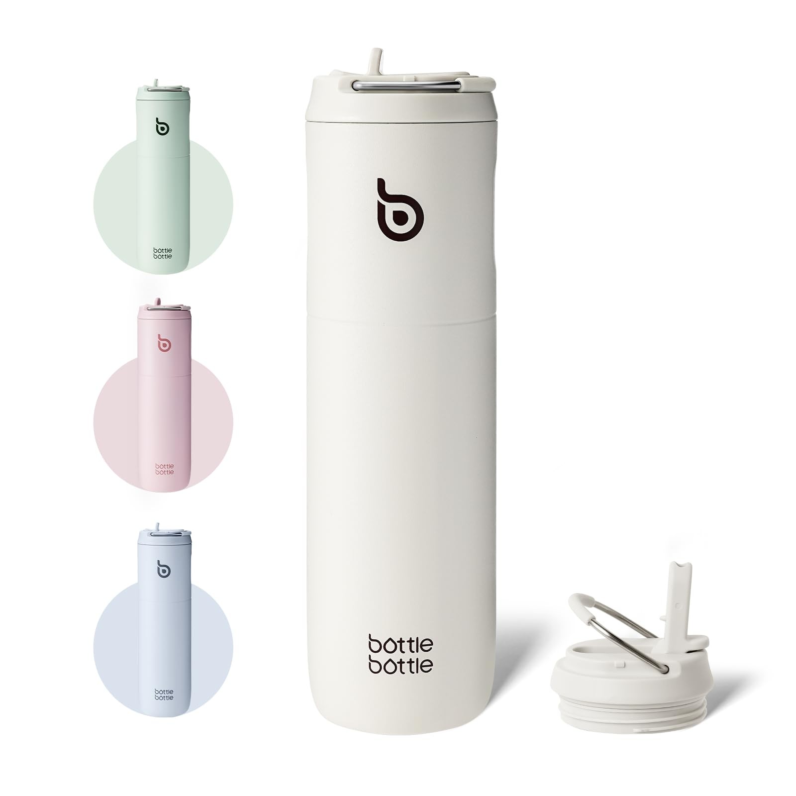 24oz With Straw Lid And Handle For Sports Travel Gym S...