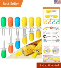 Vibrant 12-Pair Corn on the Cob Holders with ...