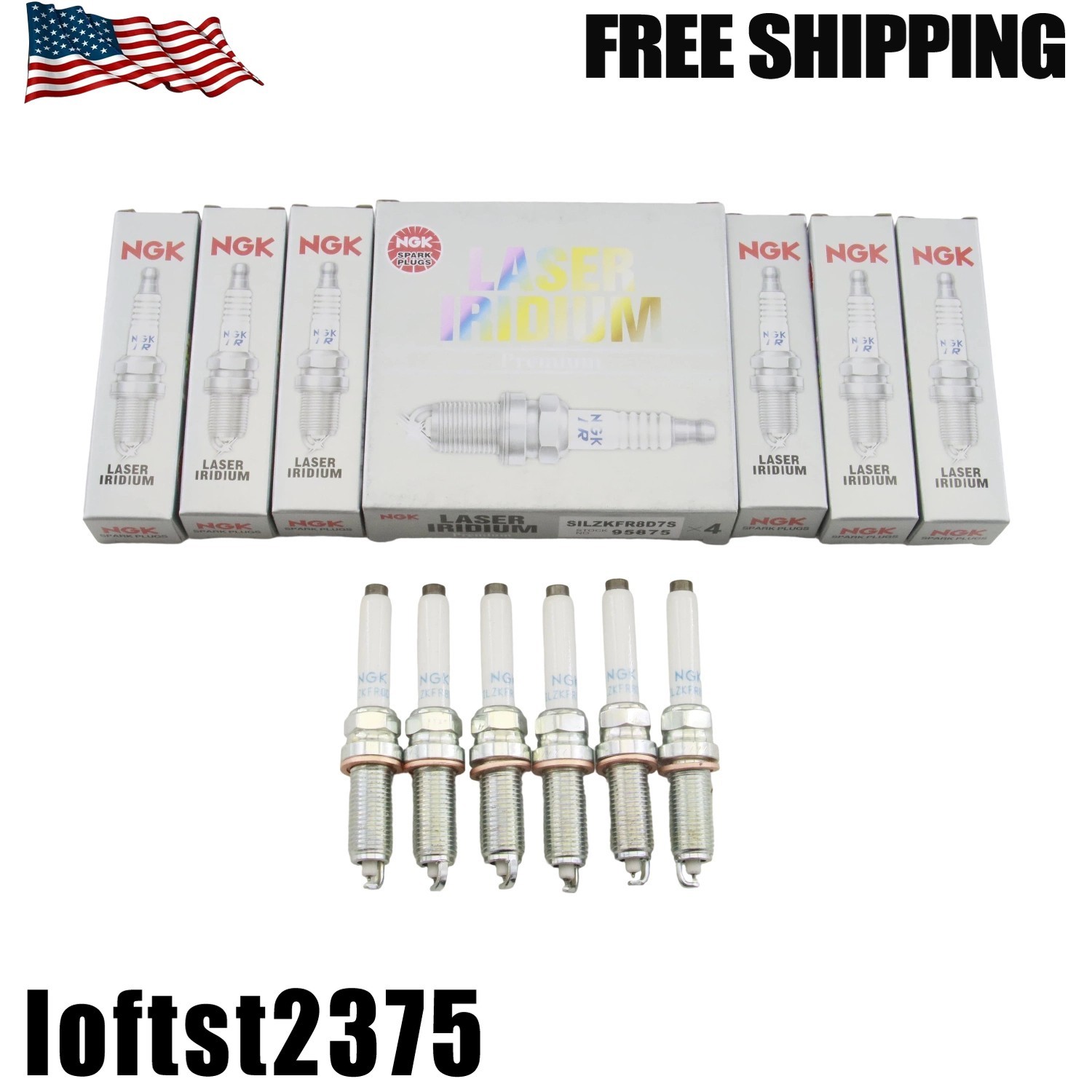 6-NGK Laser Iridium Spark Plugs SILZKFR8D7S #95875 For Mercedes Benz V6 3.0 2996