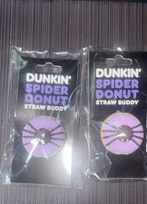 Limited Edition Dunkin Spider Donut Straw Buddy/straw Topper 2025