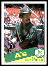 Tony Phillips 1985 Topps #444 Athletics MLB READ FREE SHIPPING AutographDen
