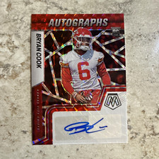 Panini 2022 Mosaic Bryan Cook Chiefs RC Auto Rookie Autographs Red Prizm RAM-BC