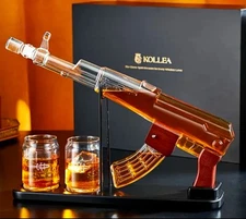 AK-47 Whiskey Decanter Father’s Day Man Cave Gun Dad Husband Gift Birthday 