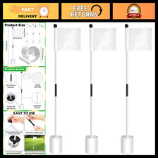 3 Set Mini Golf Flagsticks  Cup - Portable Putting Green Practice for Yard, Bac