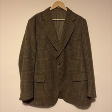 Blazer elegante vintage Schneiders uomo 44R protezioni spina di pesce hacking caccia sport 