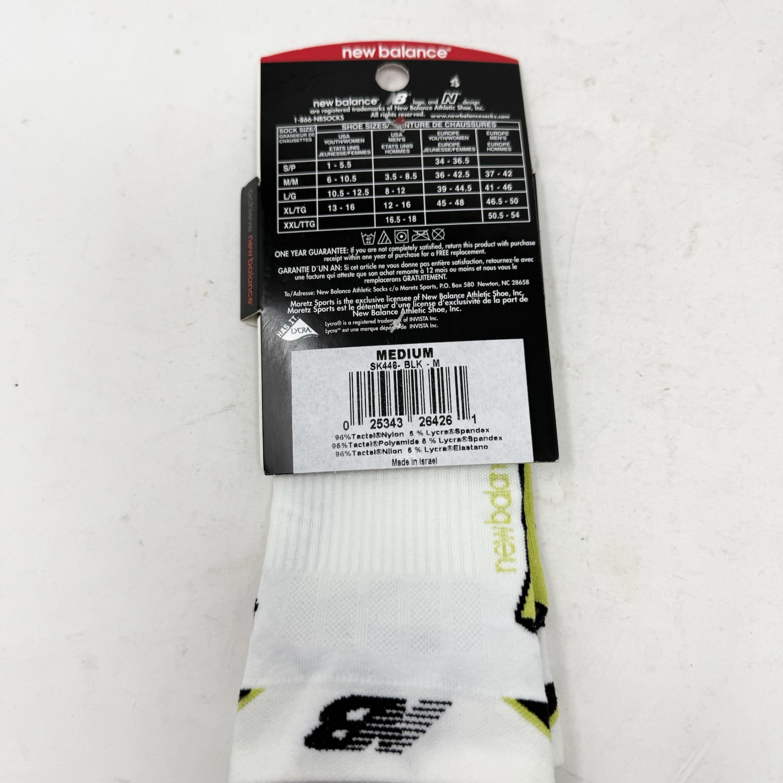 VTG New Balance Running Socks Green Black Logo Sz M 1 Pair Ankle Lycra thumbnail 5