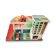 1980s Fisher Price Little People Parking Garage Playset