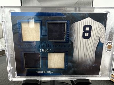 2020 Leaf In The Game Used Yogi Berra -Quad Relic 8/35