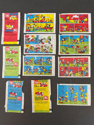 FIX FOXI ML Holland Bubble Gum Wrappers with 7 inserts / 4 colour RARE! Holland