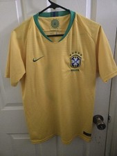 Neymar Jr Brazil National Team Home Jersey Men M Nike 2018 Soccer Football