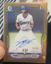 Seong-Jun Kim Bowman AUTO GOLD SHIMMER 24/50 1st Bowman