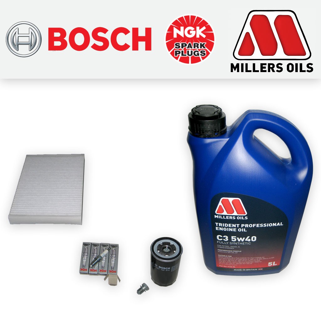 SERVICE KIT for AUDI A4 (B6) 2.0 16V FSI OIL CABIN FILTER PLUGS +OIL (2002-2005)