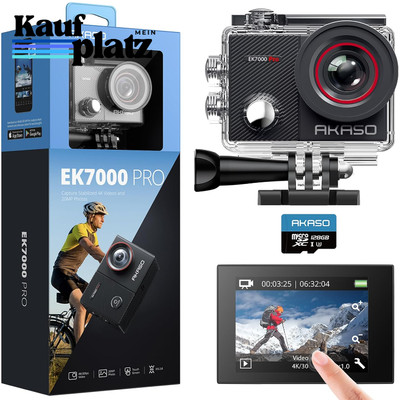 4K Ultra HD Actionkamera mit 128GB Speicher | 20MP WiFi Touchscreen