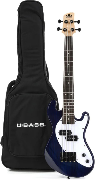 Kala Solidbody U-Bass Electric Bass Guitar - Sapphire Blue Sweetwater Exclusive 55890₽