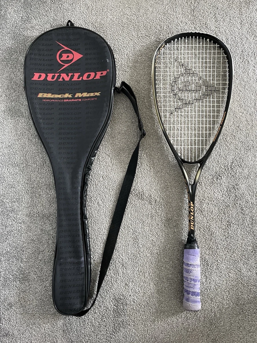 Raquette De Squash Dunlop Black Max Premium – Graphite – Étui Inclus