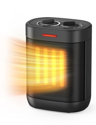 1000W Small Space Heater for Indoor Use, 2S Fast Heating, PTC Ceramic Electri...