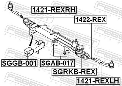 For FEBEST SGGB-001 GROMMET STEERING RACK HOUSING
