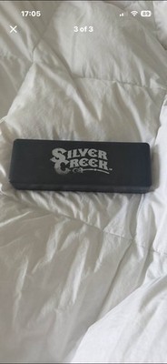 Silver Creek Diamondback Chromatic Harmonica Silver Metal High Polish w/ Case