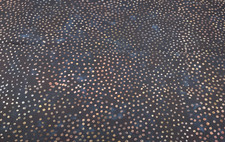 MULTI COLOR DOTS ON BLACK BATIK-- 2/3 YARD