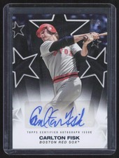 2025 Topps #BSA-CF Carlton Fisk Stars Auto Black (Series Two) #/10