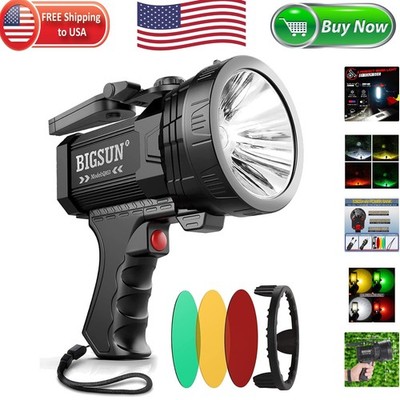 Portable Q953 LED Spotlight with Floodlight & Color Adaptation for Outdoor Use