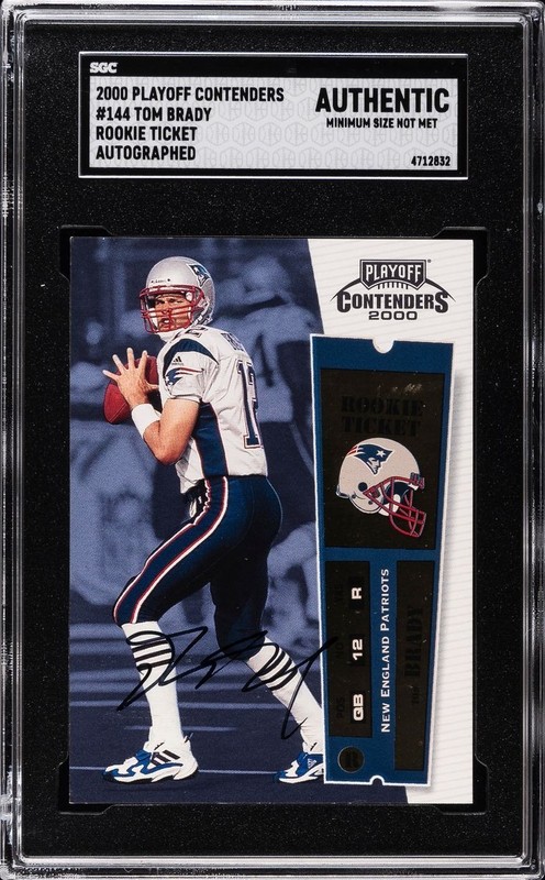 2000 Playoff Contenders #144 Rookie Ticket Auto - TOM BRADY - SGC Authentic