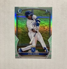 Juan Olmos 2023 1st Bowman Chrome Lunar Glow Refractor Parallel Card #BCP-136