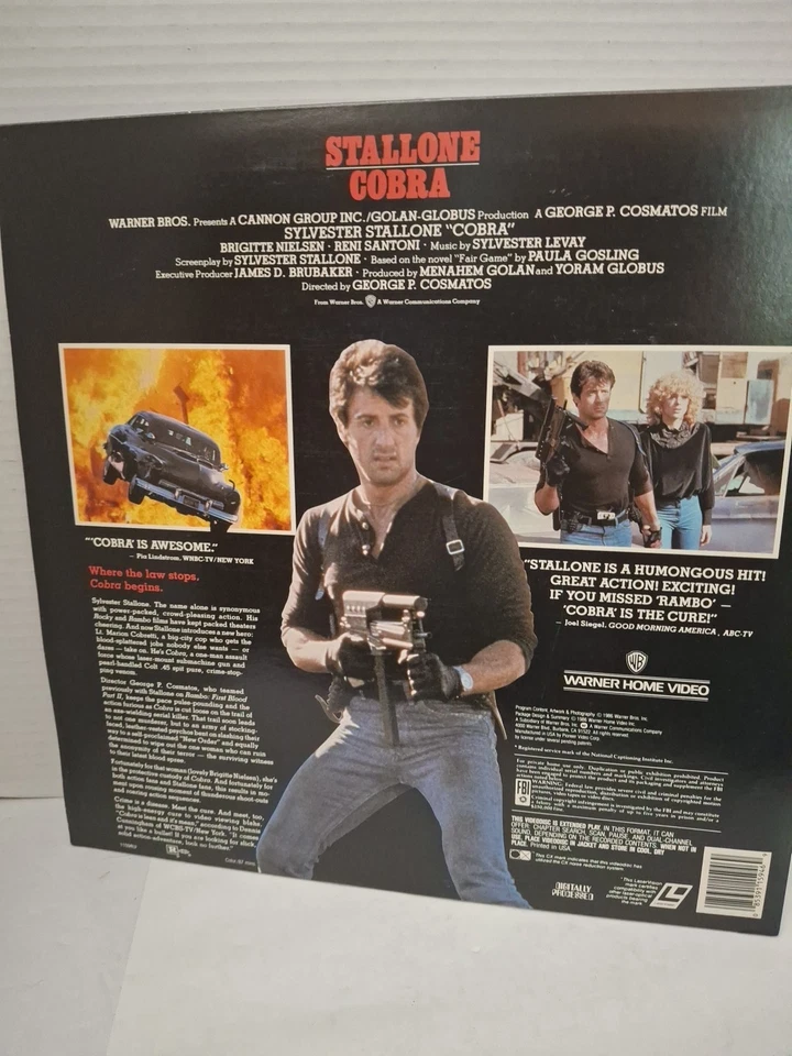  Cobra " Sylvester Stallone" (1986 LASERDISC) RARE/READ/gr - Image 2 of 4