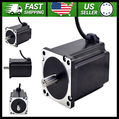STEPPERONLINE Nema 34 Stepper Motor 8.5Nm 6A 14mm Key-Way Shaft Cable