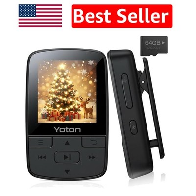 Portable 64GB HiFi MP3 Player with Bluetooth 5.2 & Independent Volume Control