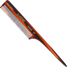 Image of Kent Handmade 190Mm Tail Comb a 8T – Hand-Sawn Cellulose Acetate Comb for Fine H