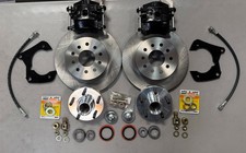Mustang Ii Brake Kit 5x4.5 Billet Aluminum Hubs Big Bore Calipers Vented Rotors