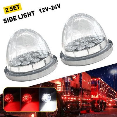 LED Watermelon Side Marker White Red Light Clearance Lamp Blinker Indicators 12V