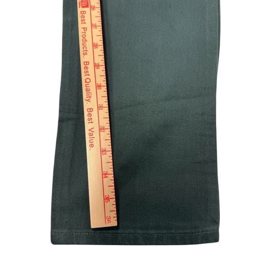 Wrangler silver lake western jeans, 3/4 x 36, with dark green fabric, shown beside a wooden ruler for scale.