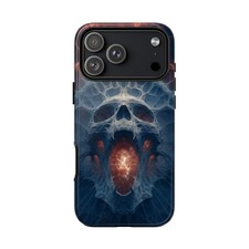 For iPhone / Galaxy / Pixel   Skull Nexus Fractal Horror Phone Case