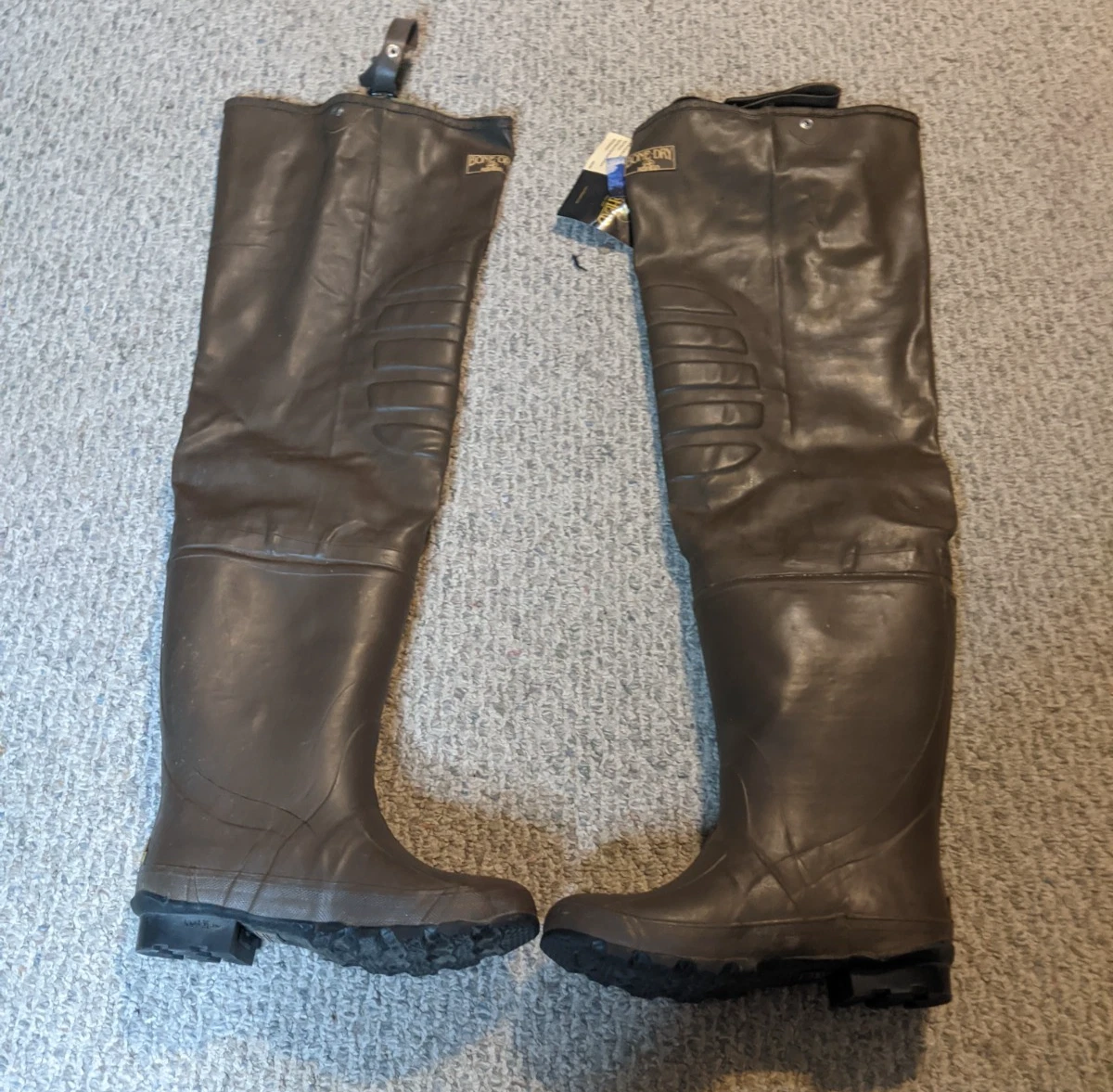 Red Head Rubber Cleated Hip Boots Waterproof Corrosion Resistant Size 6 Men
