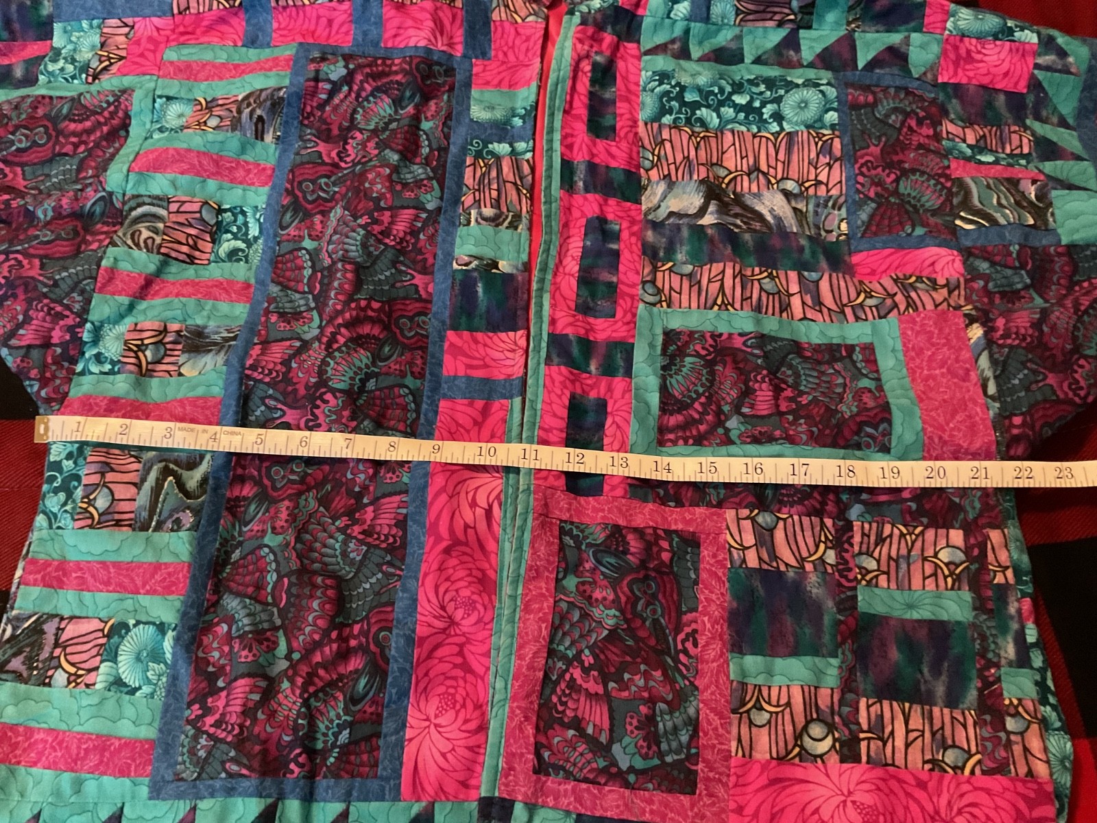 Jacket Women’s Large Multicolored Patchwork Dolma… - image 13