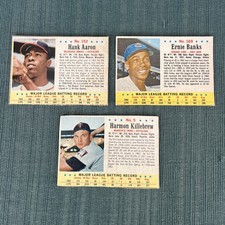 1963 Post Cereal Lot (24) Different. Aaron, Banks, Killebrew Etc. Read Descrip