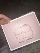 NCVI Wearable Breast Pump 2 pcs White Clear with Charging Cable