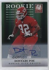2012 Elite Turn of the Century Rookie Signatures /599 Dontari Poe #122 Auto 13v5