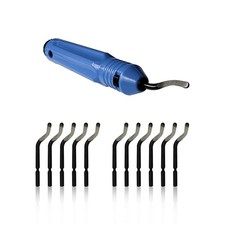 Deburring Tool Kit, a Anti-Slip Handle and Pack of 10 BS1010 Deburring Blades...