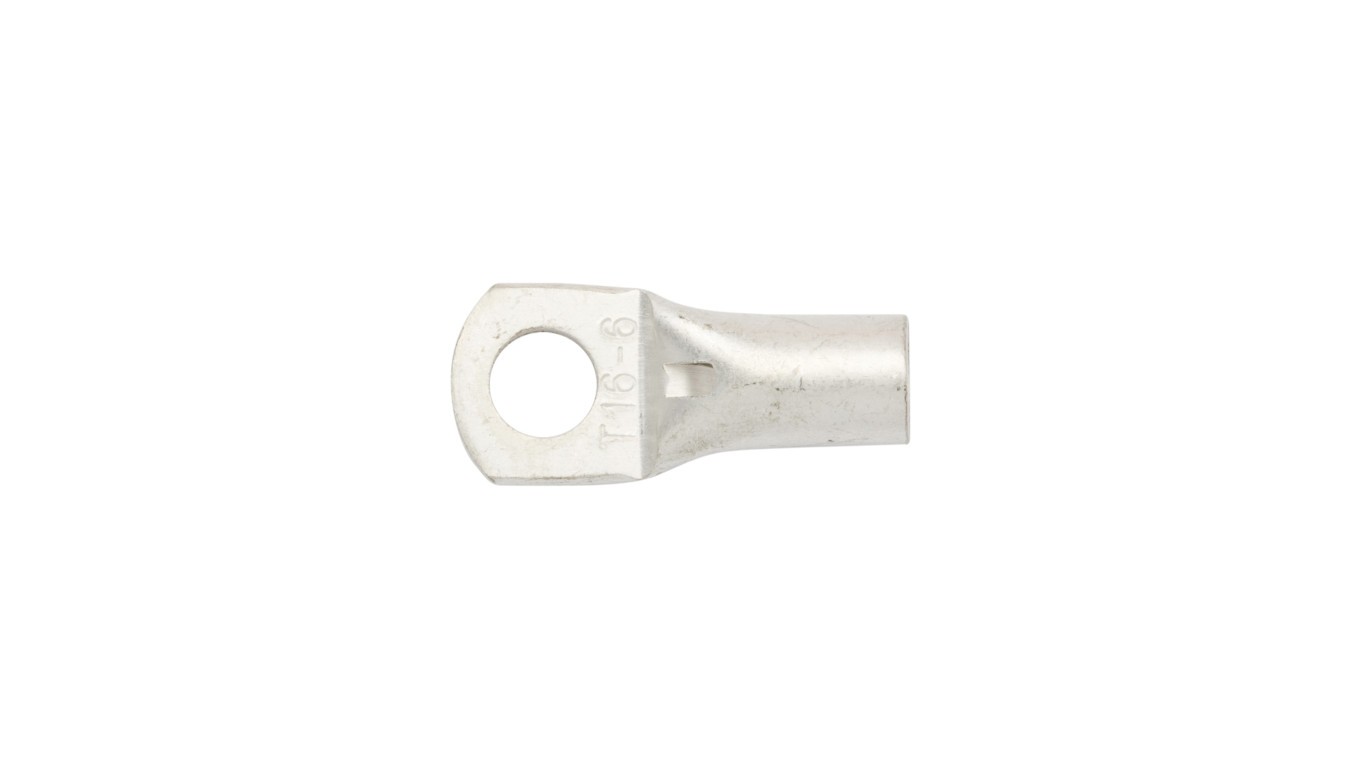 16/M6 Pipe Eyelet Tip Zinc Plated Copper KC16F6