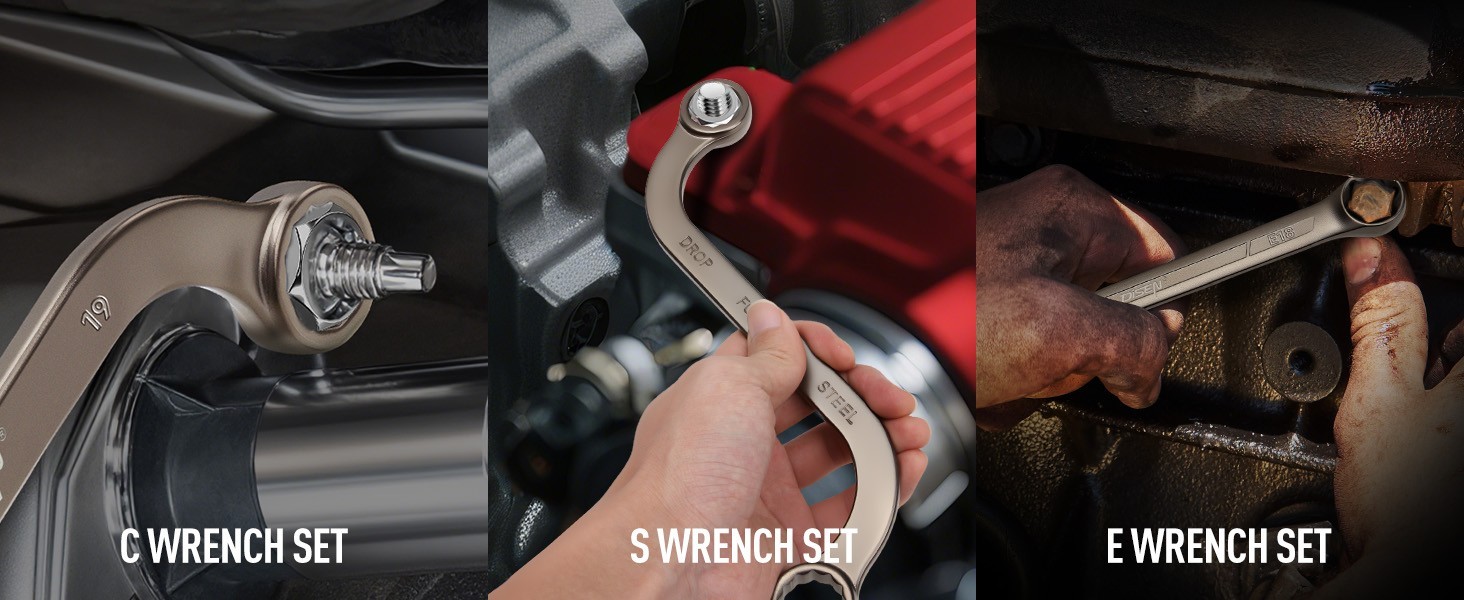 E-Torx Double Box Wrench Set E6-E24 Repair Hand Tools 4 Pcs - Free Import Fees