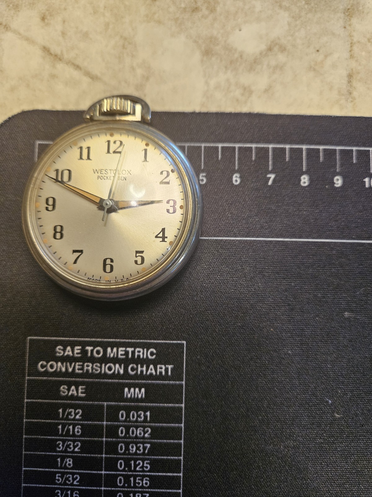 Westclox Pocket Ben Pocket Watch Mechanical Manual Silver Dial Open ...