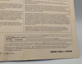 Sony OEM PlayStation 1 PS1 Memory Card SCPH-1020 - NEW SEALED