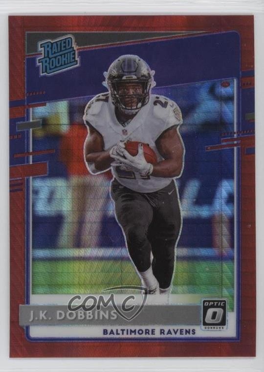 2020 Panini Donruss Optic Rated Rookies Red Hyper Prizm JK Dobbins #161 11oh