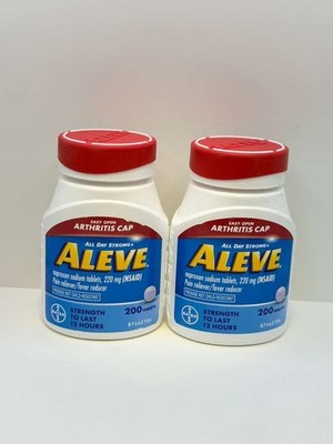Aleve All Day Strong Naproxen 220mg Pain Relief 200 Tablets Arthritis Cap