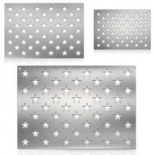 3 Pack American Flag 50 Star Stencils, Stainless Steel Stars Stencils Template,