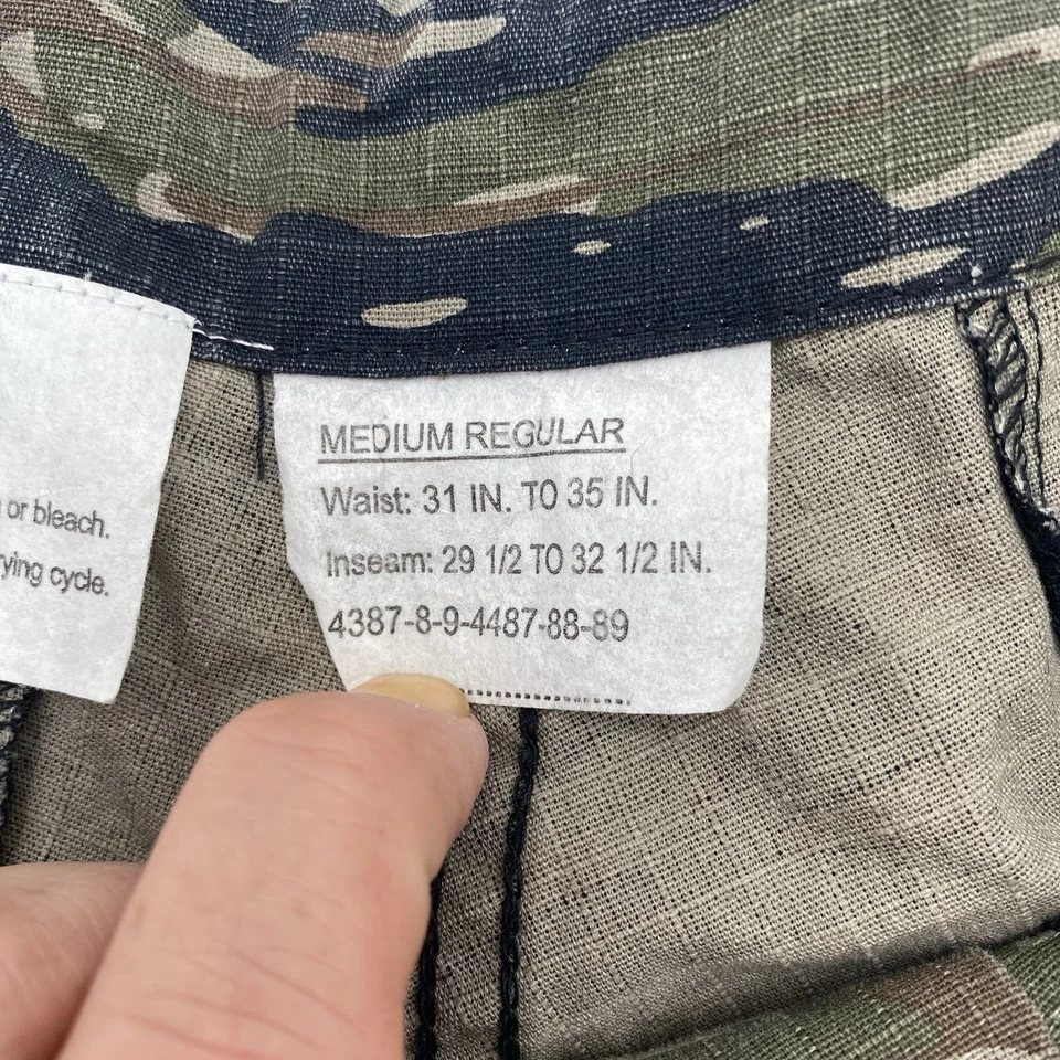 Rothco Shorts Mens Medium Green Tiger Stripe Camo Cargo Military Vietnam BDU - Image 4 of 4